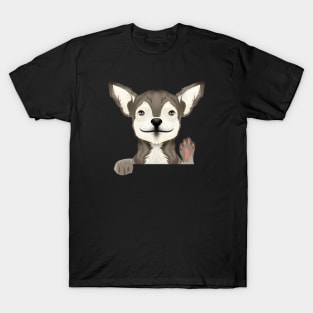 Cute chihuahua dog waving hand T-Shirt